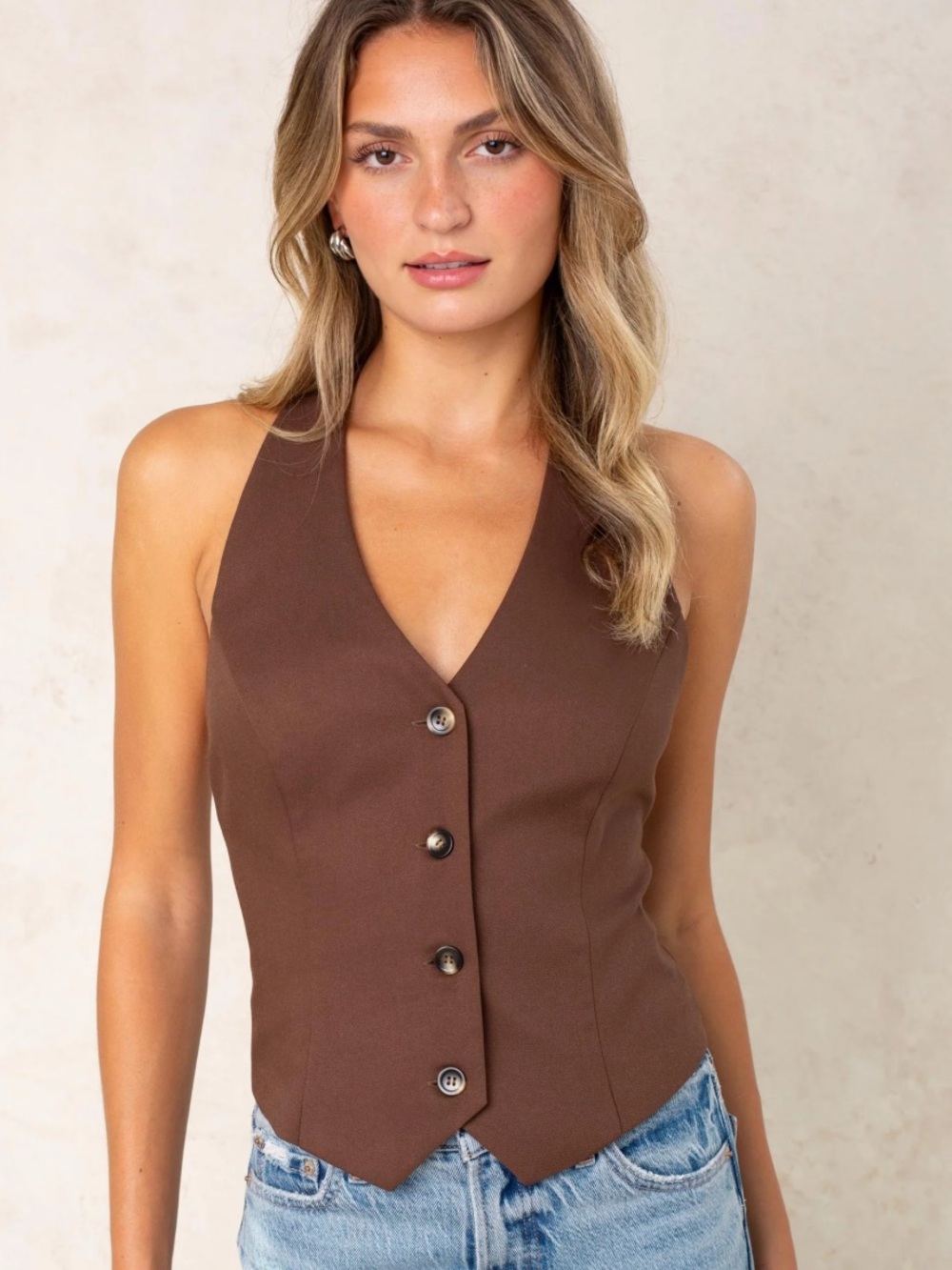 NWT Georgie Julie Halter Vest
